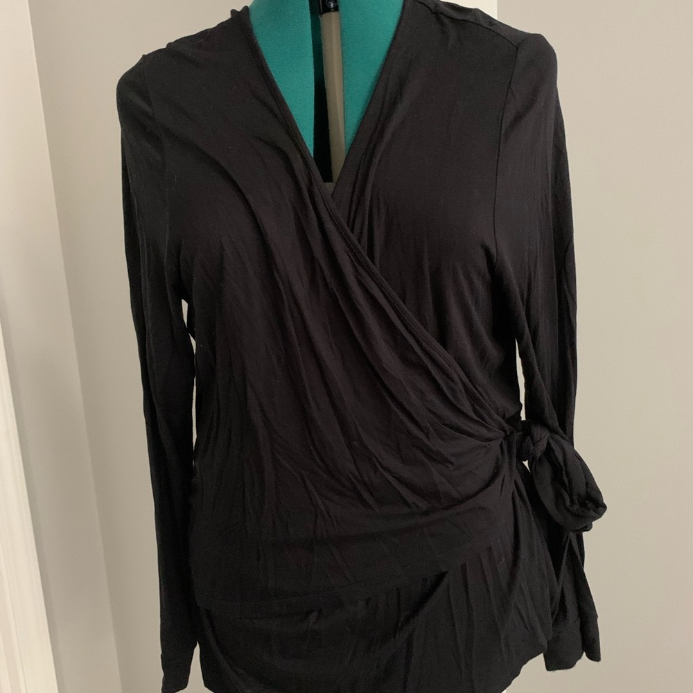 Elegant Black Wrap Top